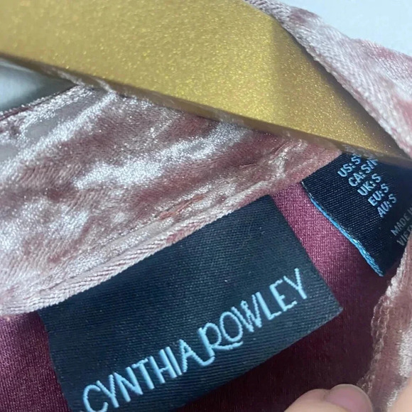 Cynthia Rowley Pink Crushed Velvet Swing Dress - Picture 4 of 11